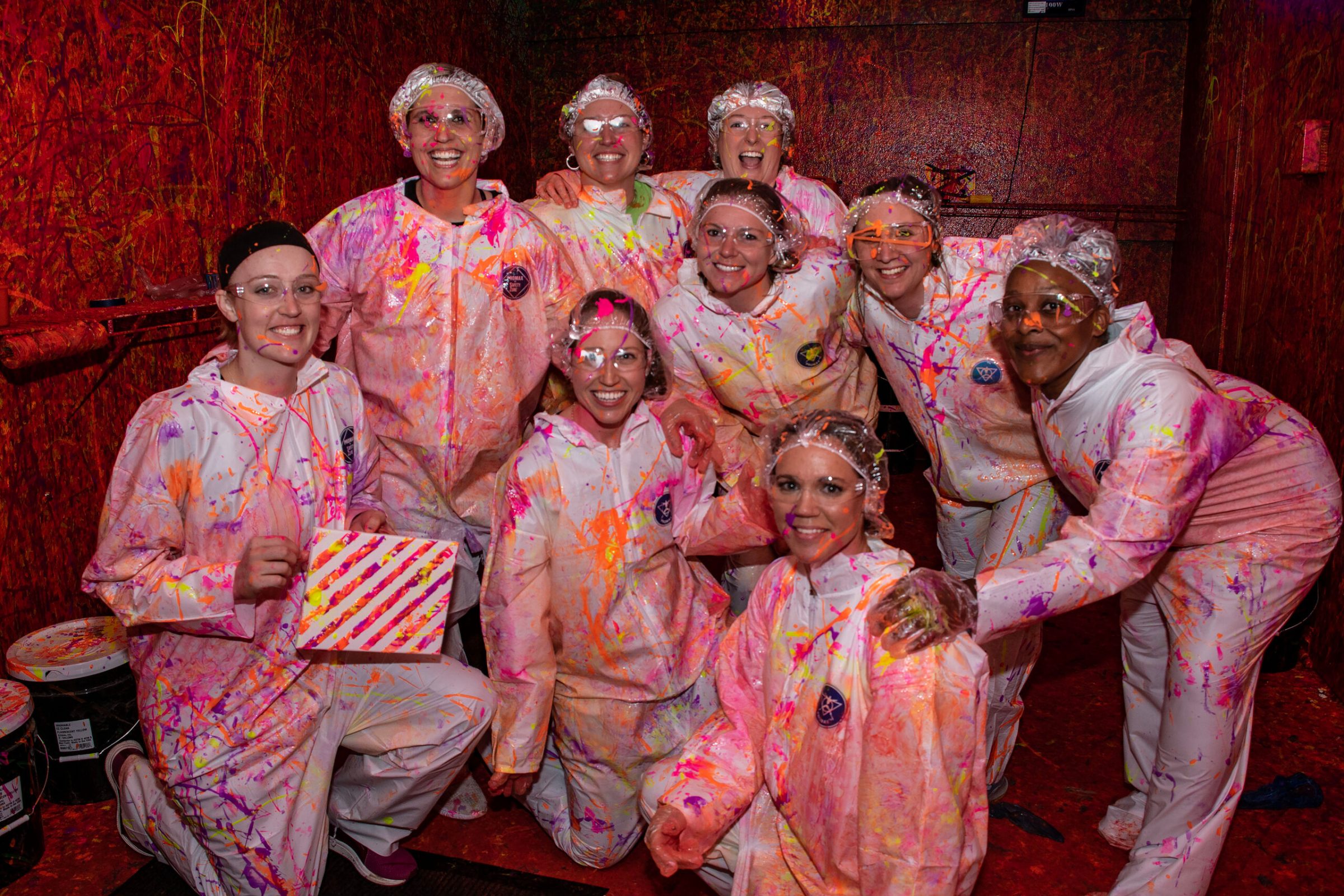 a group of people posing for a photo