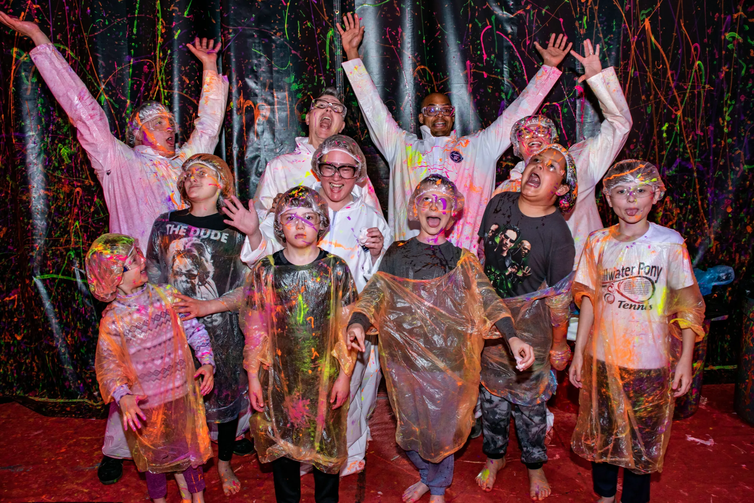 a group of people posing for a photo
